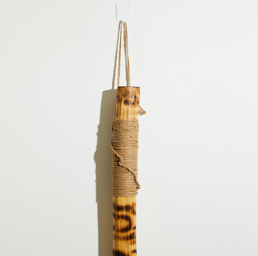 bamboo rainstick, top view