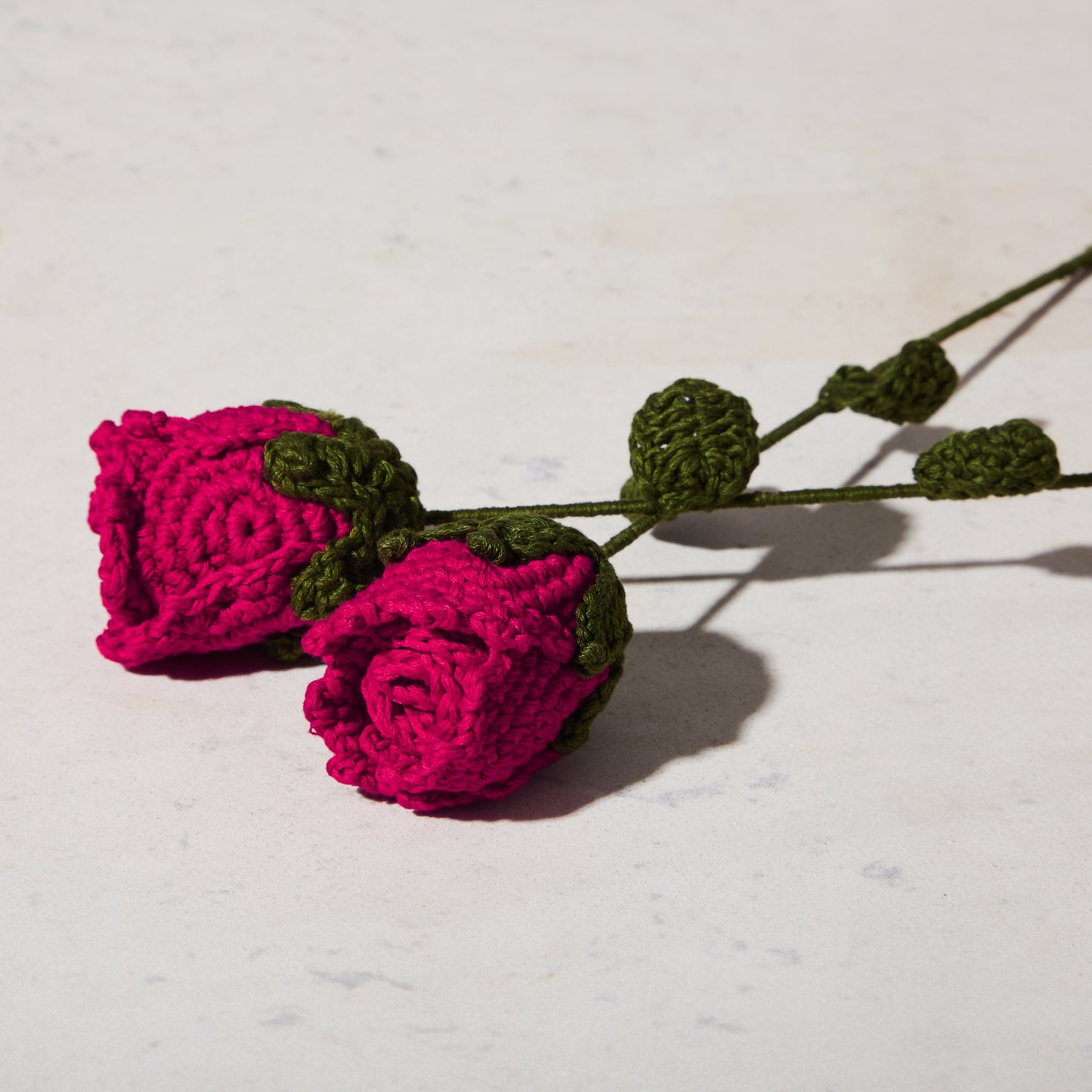 crochet flowers, closeup view, Crochet pink roses, set of six, table decor, dining table decor