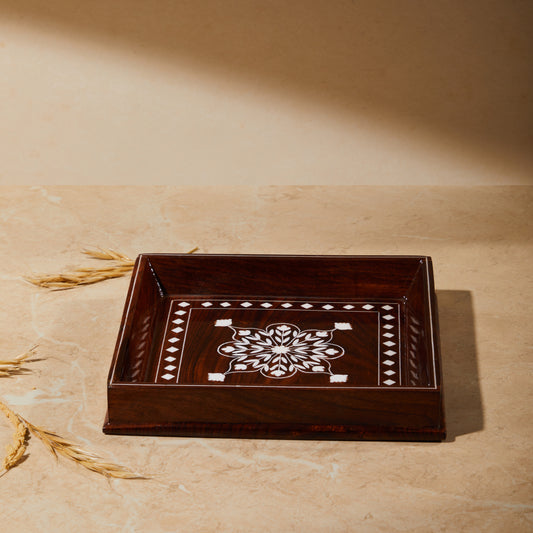 organiser, kitchen, bathroom, bed side organiser, tabletop organiser, front view, wooden inlay organiser