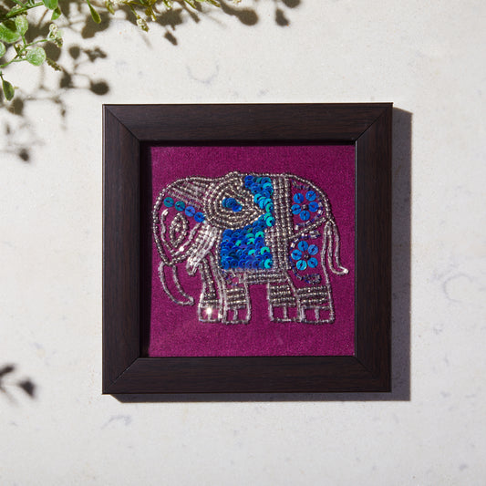 Zardozi Red Elephant Coaster (Set of Two)