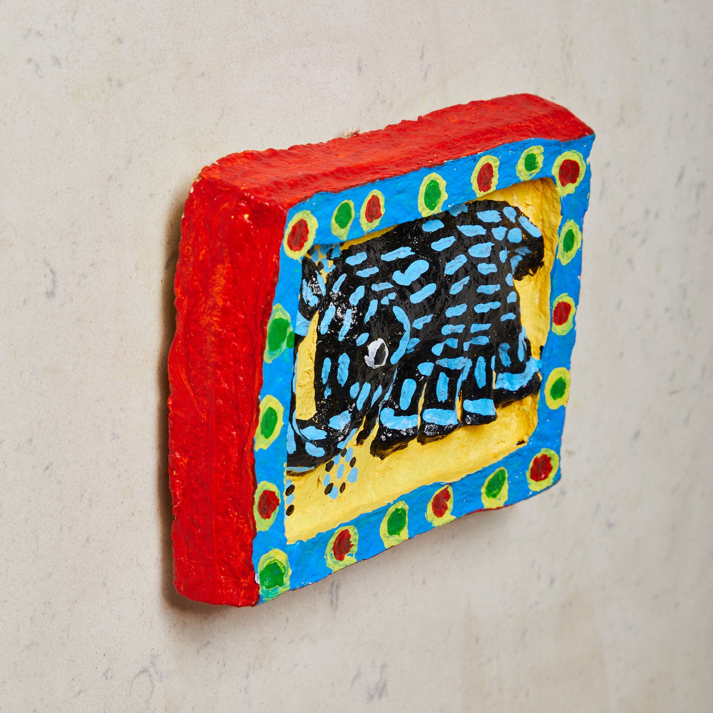 Elephant - Baiga Papier Maché Wall Plate