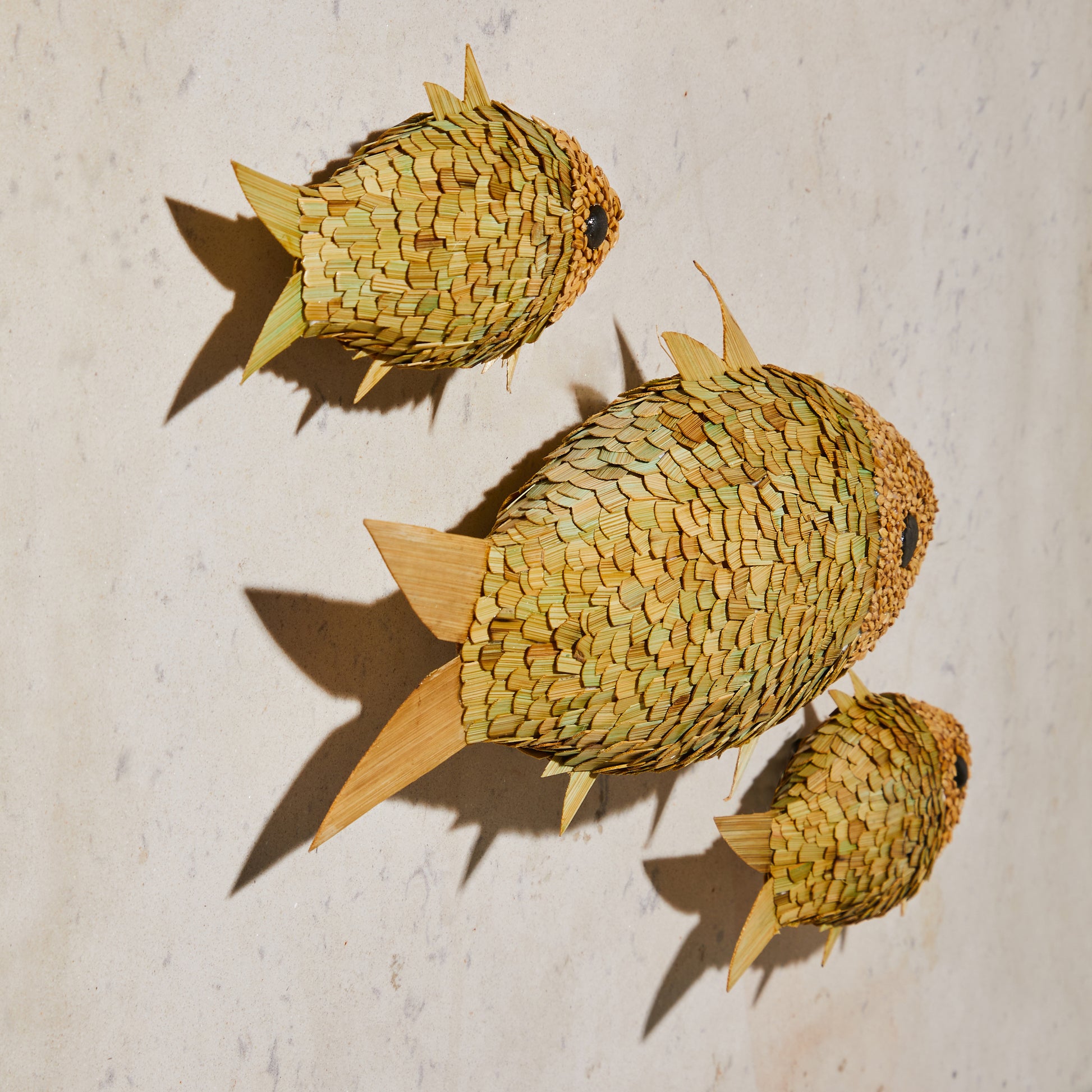 From Forest to Ocean: Bamboo Fish Wall Décor (Set of Three) – Kontha Crafts