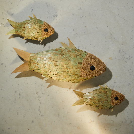 From Forest to Ocean: Bamboo Fish Wall Décor (Set of Three)